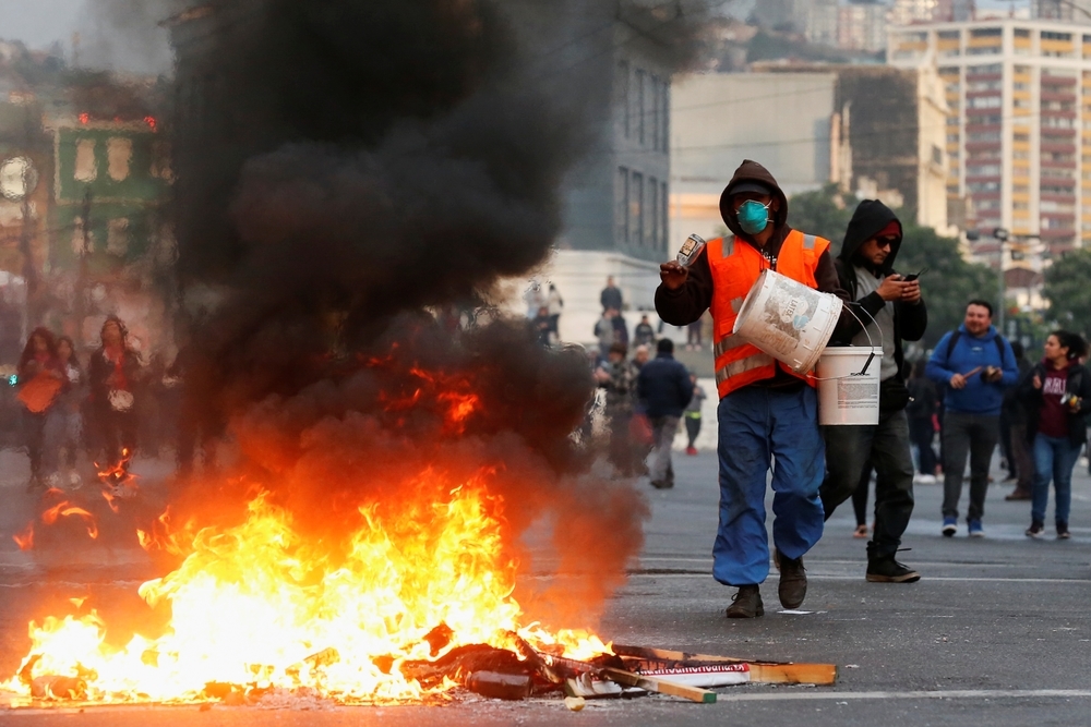 Los disturbios no cesan en Santiago de Chile