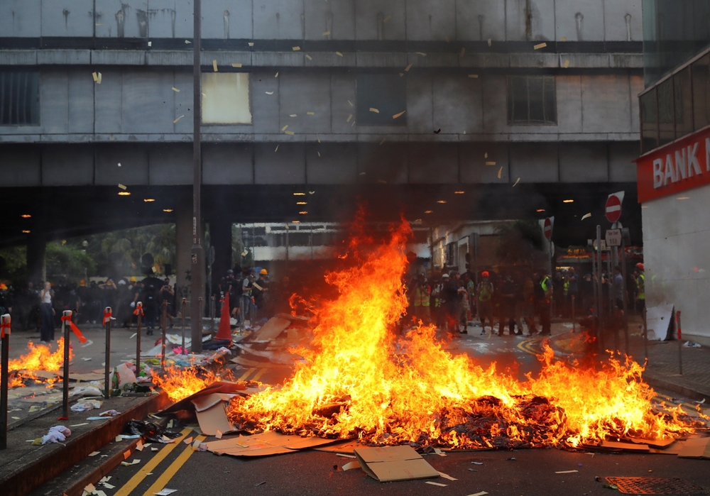 Anti-government protests during China's National Day in Hong Kong  / FAZRY ISMAIL