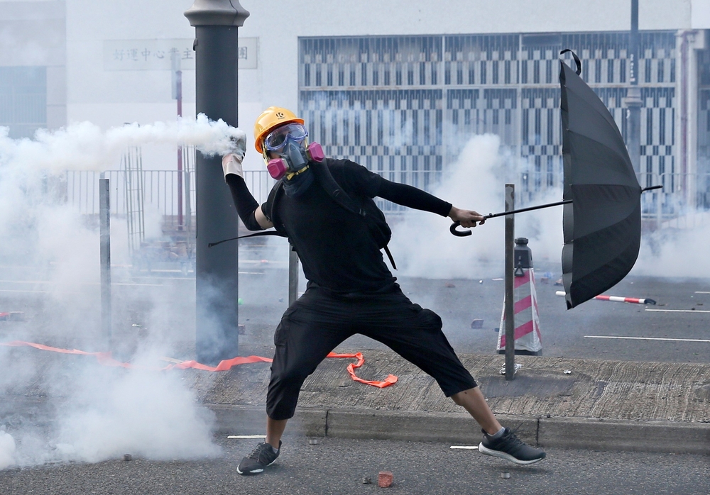 Anti-government protests during China's National Day in Hong Kong  / JEROME FAVRE