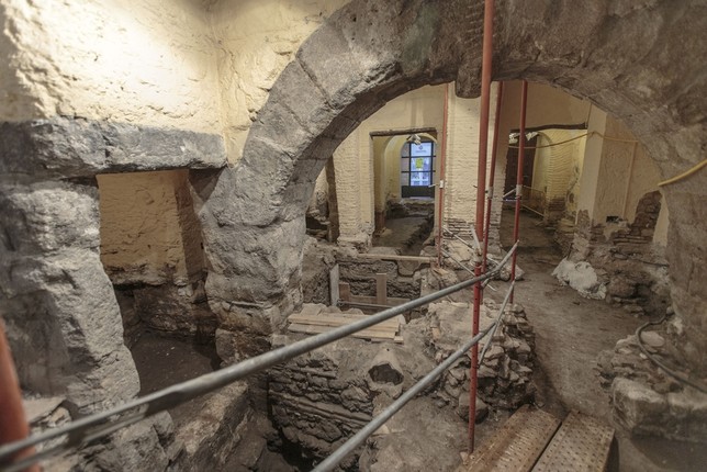 Los trabajos arqueológicos en Tornerías destaparon restos de edificaciones romanas. 