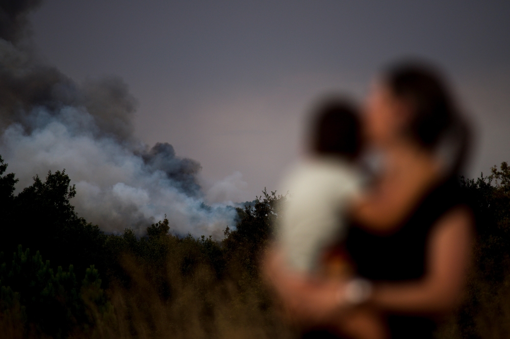 Los cinco incendios que siguen activos en Ourense afectan ya a 665 hectáreas  / BRAIS LORENZO