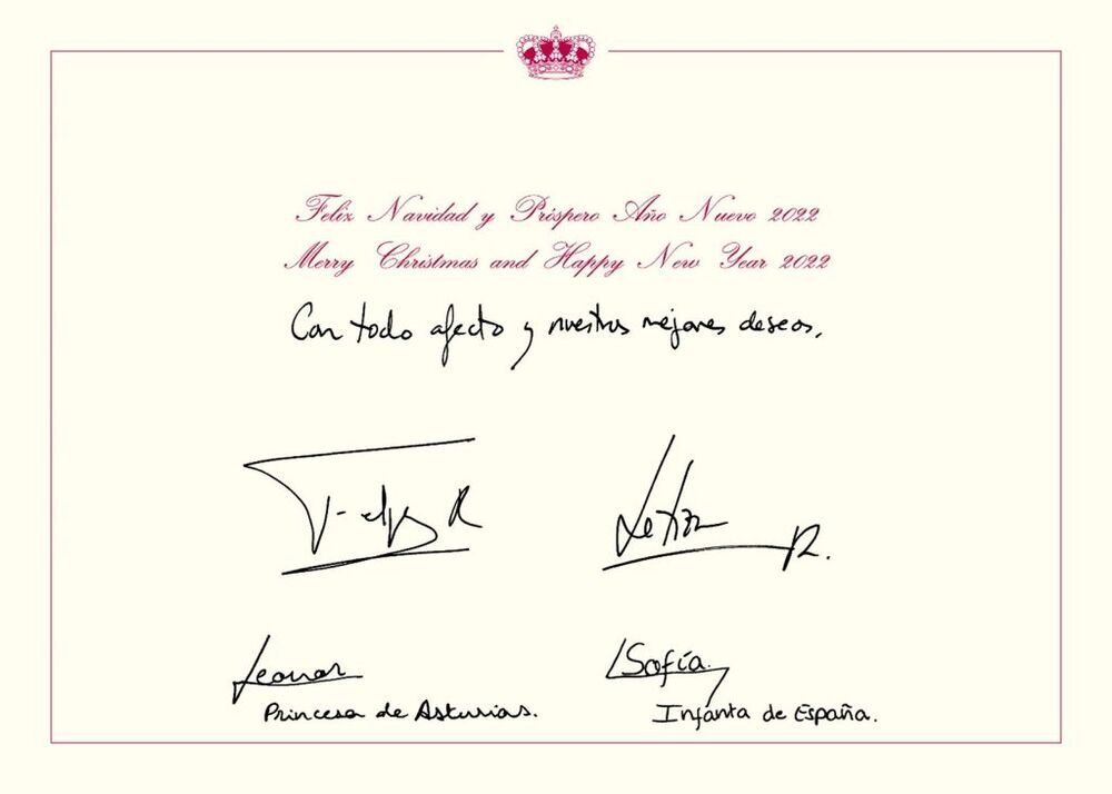 Mensaje de la felicitación navideña de los Reyes de España Don Felipe VI y Doña Letizia y de sus hijas