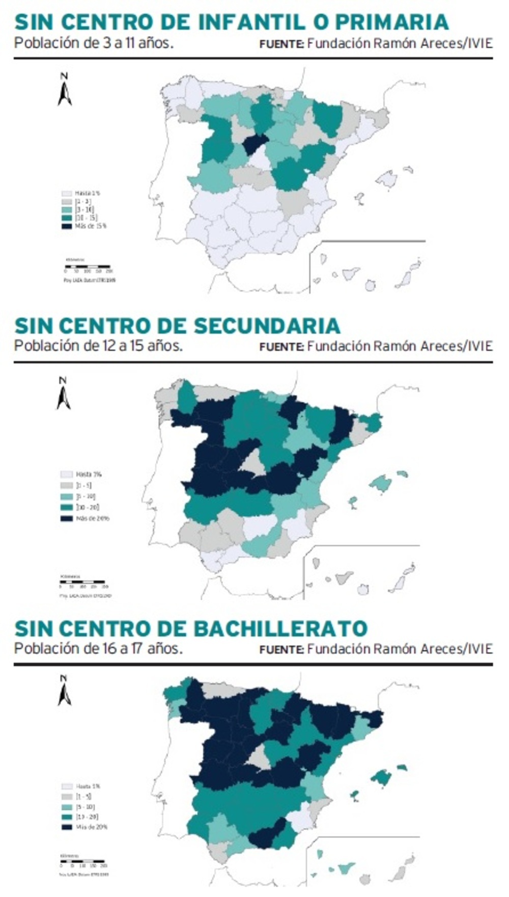 Cuenca, una de las zonas con peor acceso a institutos