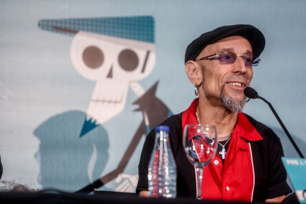 El cantante Fito Cabrales, durante su rueda de prensa en el WiZink Center, en Madrid