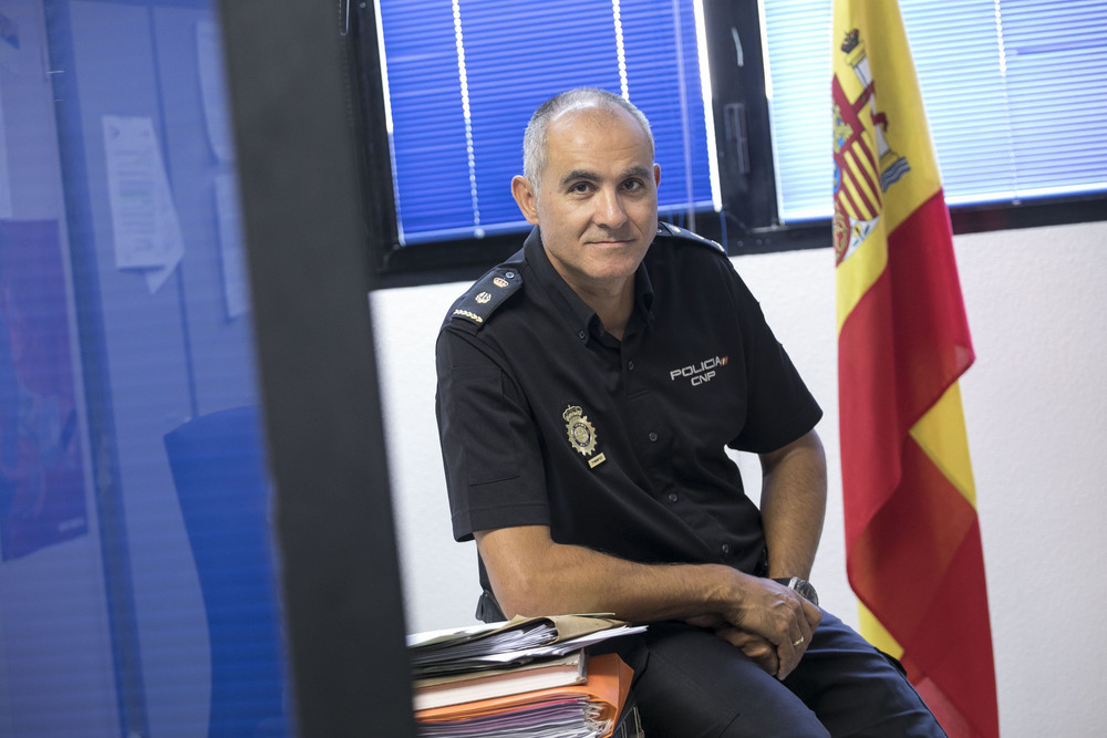 Javier Mayordomo, jefe de la Brigada Provincial de Extranjería y Fronteras