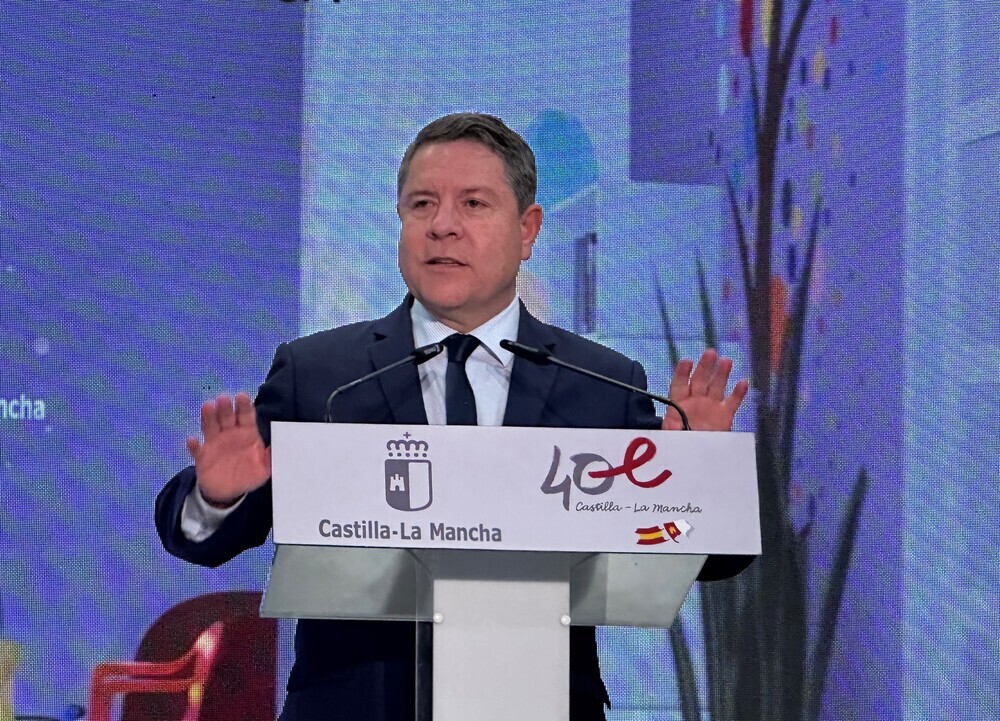 El presidente regional, Emiliano García-Page, en la presentación de la Casa de la Igualdad.