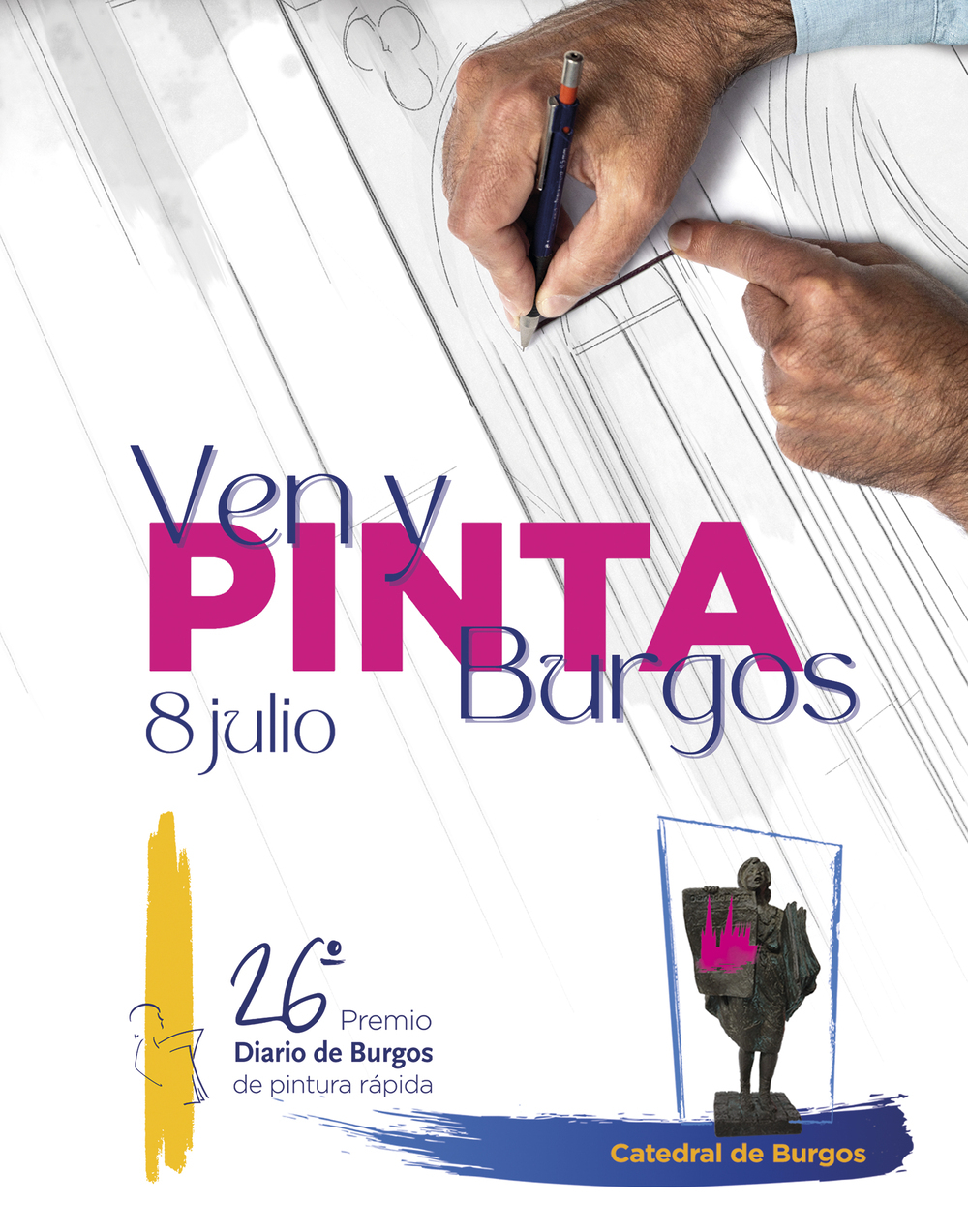 Cartel de la 26ª. edición del Premio Diario de Burgos de pintura rápida 'Catedral de Burgos'.