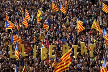 Miles de manifestantes piden en Barcelona la independencia