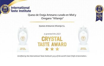 Quesos Villarejo obtiene el prestigioso Crystal Taste Award