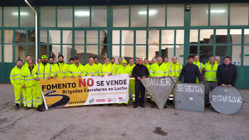 Concentración de protesta en el taller de Fomento de Cuenca