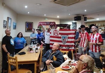 La Peña Conquense Athletic Club de Bilbao celebra la Copa